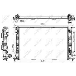 NRF Motork?hler gel?tet Audi Q5 3,0