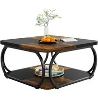 Tribesigns Couchtisch Wohnzimmertisch Quadratisch, 100 x 100 x 50 cm