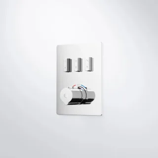 Steinberg Serie 390 Unterputz-Thermostat DN20, mit slidetronic, mit Mengenregulierung, für 3 Verbrau 39049313