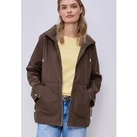 STREET ONE Parka mit seitlichen Zipper‑Taschen und Nieten‑Details an den Ärmeln