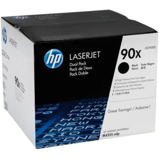 HP Toner CE 390 XD Doppelpack schwarz No. 90 X