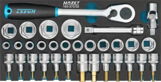 HAZET Steckschlüssel-Satz Einlage 32-teilig - 163-272/32