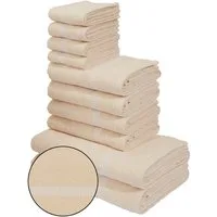 OTTO home Handtuch Set Kapra, Premium Handtücher, 100% Baumwolle, 500 gr/m², 10-tlg., Frottier (Set, 10-St), 2 Duschtücher, 4 Handtücher, 4 Gästehandtücher, 5 Jahre Garantie