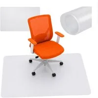 Ruhhy Bodenschutzmatte Bodenschutzmatte Stuhlunterlage 90x130cm transparent PP, Einzel Bodenschutzmatte für Büro Stuhlunterlage, Bodenschutzmatte aus Polypropylen 90x130cm transparent, Bodenschutzmatte 90x130cm transparent für Büro und Haushalt