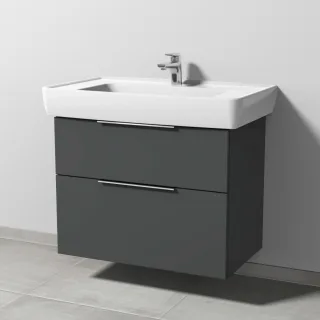 Sanipa 3way Waschtischunterbau zu Laufen Pro A Waschtisch mit 2 Auszügen, Anthrazit-Matt UM75822
