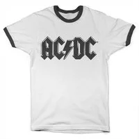 AC/DC T-Shirt Black Logo Retro Ringer Tee