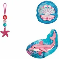 Step by Step Schulranzen MAGIC MAGS Sweet Dolphin Lou 3-teilig (3-teilig), Motivanhänger, Glücksbringer
