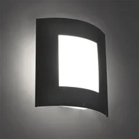 Qazqa Außen-Wandleuchte Emmerald, ohne Leuchtmittel, E27, Dunkelgrau, Modern, Edelstahl, 1-flammig