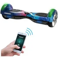 Robway Balance Scooter 6.5” Hoverboard W1 - 700 Watt mit LED Licht & Bluetooth Player, 700,00 W, 15,00 km/h, (Hoverbaord für Kinder, 1 tlg., Hoverboard, Balance Scooter, Skateboard, Elektro Scooter, Balanceboard), Self-Balance-Scooter, Bluetooth, Rob