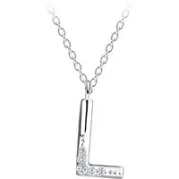 ALEXANDER YORK Kette mit Anhänger Buchstabenanhänger L, 2-tlg., 925 Sterling Silber