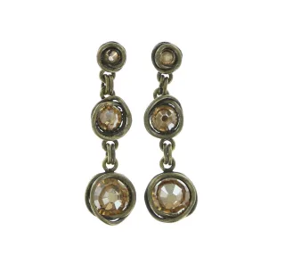 konplott - Ohrstecker - Sparkle Twist braun