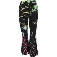 Guru-Shop Hose & Shorts Batik Leggings mit Schlag, Unikat Boho.. alternative Bekleidung