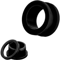 Taffstyle Plug Flesh Schraub Tunnel Kunststoff Schwarz 6mm, Ohrpiercing Ohr Ear Flesh Tunnel Plug Piercing