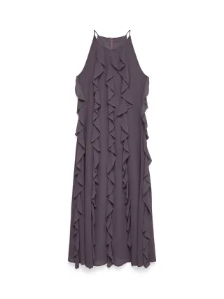 VERO MODA - VMARABELLA SL RUFFLE ANKLE DRESS EXP Purple Ash - Gr. - L