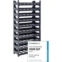 Novaliv Weinregal 4008874293609-10xStuck, 10-tlg., Modulares Flaschenregal für 60 Weinflaschen - Weinregal Kunststoff sta