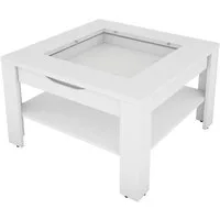 byLIVING Couchtisch RALPH, Artisan Eiche, Old Wood oder weiß, 1 Schubkasten, Glaseinlageplatte