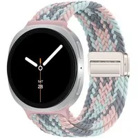 Wigento Smartwatch-Armband Für Samsung Galaxy Watch 8 / 8 Classic Magnetisches Nylon Armband Bunt, Atmungsaktiv, verstellbar, magnetisch