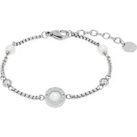 JOOP! Armband Kreise, mit Zirkonia (synth) - mit Glasperle