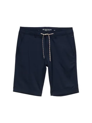 Tom Tailor - Lightweight Chino Shorts mit Kordelzug sky captain blue - Gr. - 33