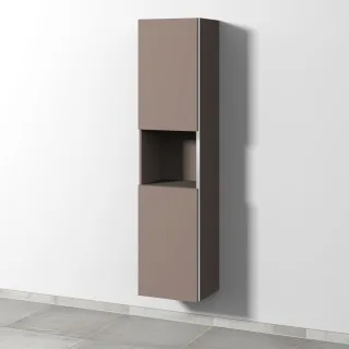 Sanipa 3way Hochschrank mit 2 Türen und 1 offenem Fach, Taupe-Matt BP1161T