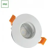Spectrum LED Einbaustrahler Einbaustrahler GU10 Spot Badezimmer Downlight IP65 max. 10W rund weiß, Kein Leuchtmittel enthalten, wasserdich, wasserfest, staubfest