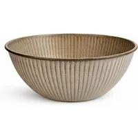 finehomegarden Pflanzschale Schale Metall lackiert Sand Ø44,5cm H21cm Wasserwanne Miniteich (1 St), Teichwanne Pflanzschale Garten
