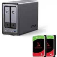 UGREEN UGREEN NASync DXP2800 & 2x SEAGATE ST4000VN006 HDD-NAS-Festplatte