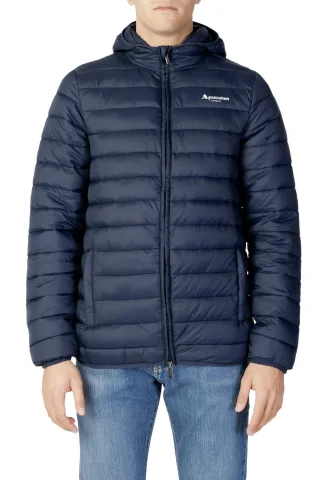 Aquascutum London Logo Marineblau Active Hoodie Jacke