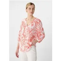 comma Kurzarmbluse Bluse Gemusterte Bluse mit 3/4-Ärmeln
