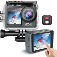 Blossom 5K 50MP Unterwasserkamera 30M Wasserdicht 2 Screen WiFi Sport Kamera Action Cam (WIFI, Action Kamera mit EIS Stabilisierung 4K Bodycam für Outdoor Familien)