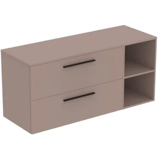 Ideal Standard Möbel-Set 140cm i.life B 2 Auszüge 2 off.Fächer Gr.Schwarz Greige matt, T5760NH T5760NH