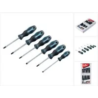 Makita Schraubendreher E-10528 Schraubendreher Set 6 tlg. SL4 / SL5,5 / PH1 / PH2 / PZ1 / PZ2