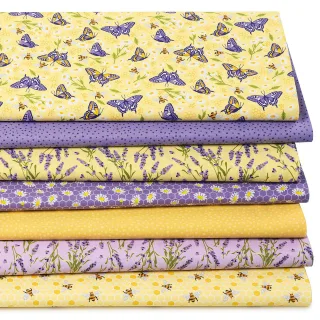 Patchwork- und Quiltpaket "Bienen & Lavendel", lila-color