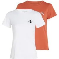 Calvin Klein Jeans Rundhalsshirt 2-PACK MONOLOGO SLIM TEE (Packung, 2-tlg., 2er-Pack) mit Calvin Klein Jeans Logoprint auf der Brust