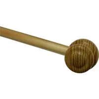 GARDINIA Gardinenstange Vitragestange Holz, Ø 11 mm, 1-läufig, kürzbar, mit Bohren, geklebt, verschraubt, Holzwerkstoff, Serie Vitragestange Montana Ø 11 mm