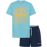 Champion T-Shirt & Shorts Kids' Beach Set (2-tlg) 2-teiliges Set, aus Baumwolle, für Kinder und Jugendliche