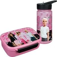 Scooli Lunchbox Brotzeitdose & Trinkflasche, Barbie, Kunststoff, (Set, 2-tlg), mit Trinkflasche