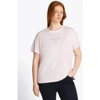 Tommy Hilfiger Curve Rundhalsshirt CRV REG SCRIPT C-NK TEE SS in Großen Größen, Logoschriftzug