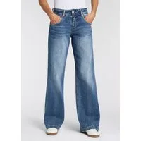 Herrlicher 5-Pocket-Jeans Edna Denim Stretch im Flared Fit, Abnäher an den Taschen