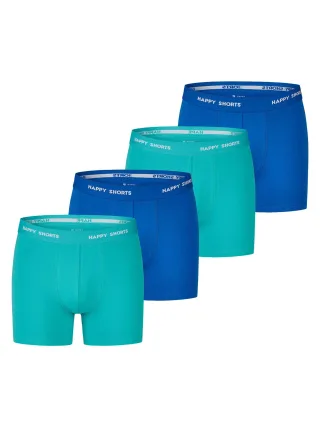 Happy Shorts Herren Retro Boxer Neon 4-Pack Retroshorts, Vintage Boxer,