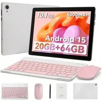 BUFO 10 Zoll 1280x800 HD 5000mAh WiFi 6 mit Tastatur, Maus und Stylus Tablet (10.1", 64 GB, Android 15, 5G WiFi, 20(3+17)GB+64GB, HD IPS 1280x800)