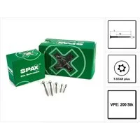 SPAX Spanplattenschraube Universalschraube 4,0 x 50 mm 200 Stk. TORX T-STAR plus T20 WIROX