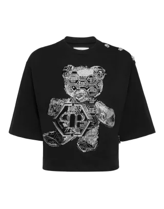 T-Shirt Rundhalsausschnitt Teddy