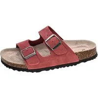 Fischer-Markenschuh Mirabel Pantolette aus Veloursleder, mit verstellbaren Schnallen, gepolstertes Lederfußbett