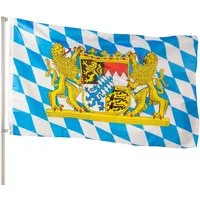 PHENO FLAGS Flagge Premium Bayern Flagge 90 x 150 cm Bayrische Fahne (Hissflagge für Fahnenmast), Inkl. 2 Messing Ösen