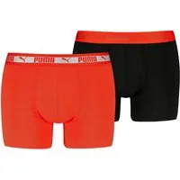 PUMA Boxershorts PUMA MEN CHROMATIC WAISTBAND BOXERS 2P (2er Pack) elastischer Logobund, ohne Eingriff