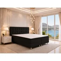 Best for Home Boxspringbett NEO mit Bonellfederkern & 5 cm Topper – Komfort & Design (Boxspringbett-Set, 6-St., 90x200 100x200 120x200 140x200 160x200 180x200 200x200 cm), Handwerksqualität, TOP- Preis-Leistungs-Verhältnis