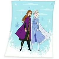 Kinderdecke 130x160cm Die Eiskönigin hochwertig bedruckt, Disney, Bequeme Fleecedecke mit tollem Eiskönigin Motiv