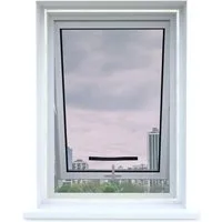 LuxusKollektion Insektenschutz-Fensterrahmen Fliegengitter Dachfenster Klappfenster 150x180cm Schwarz