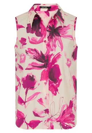 Marc Aurel - Hemd mit Blumenprint pink varied - Gr. - 46